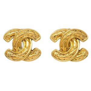 Chanel Gold CC Earrings Clip-On